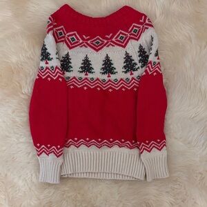 Kiel James Patrick Red and Cream Kids Christmas Sweater